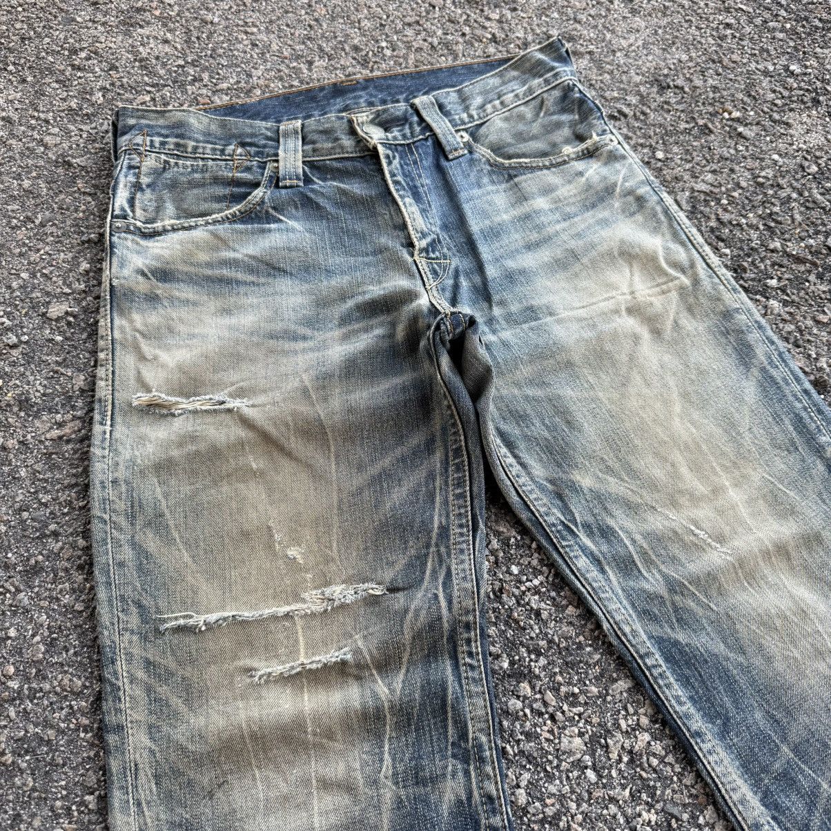 Levi's Vintage Clothing VINTAGE LEVI’S 502 FADED RIPPEP JEAN DENIM PANTS Size US 36 / EU 52 - 6 Thumbnail