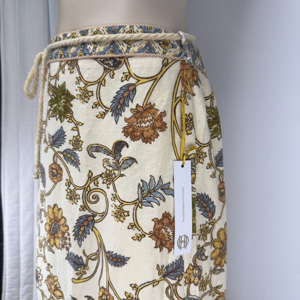 Other NEW* HOUSE OF HARLOW 1960 Floral Beige Red Blue Maxi Skirt S Size 27" / US 4 / IT 40 - 6 Thumbnail