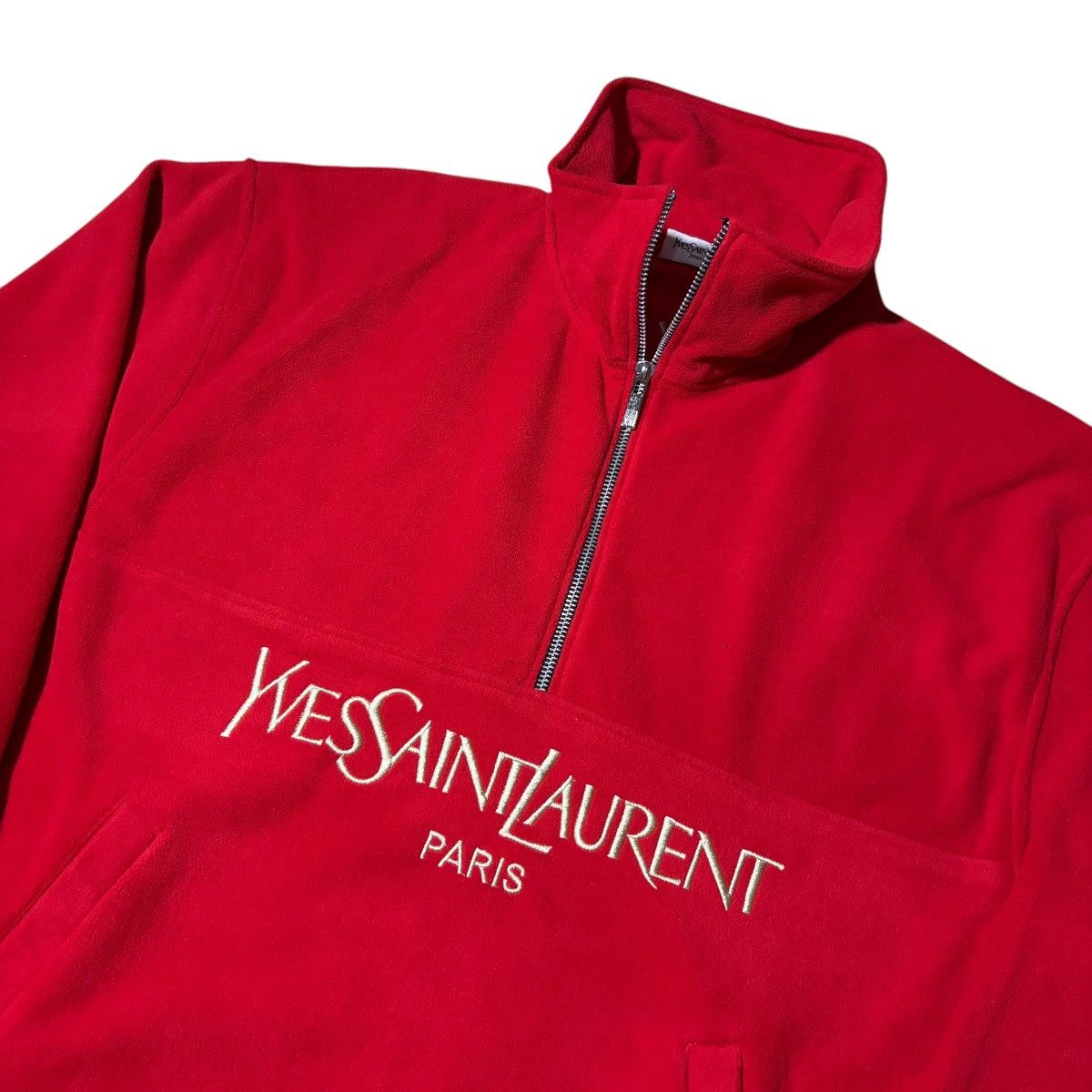 Yves Saint Laurent Vintage Yves Saint Laurent Halfzip Sweaters Embroidery Size US L / EU 52-54 / 3 - 3 Thumbnail