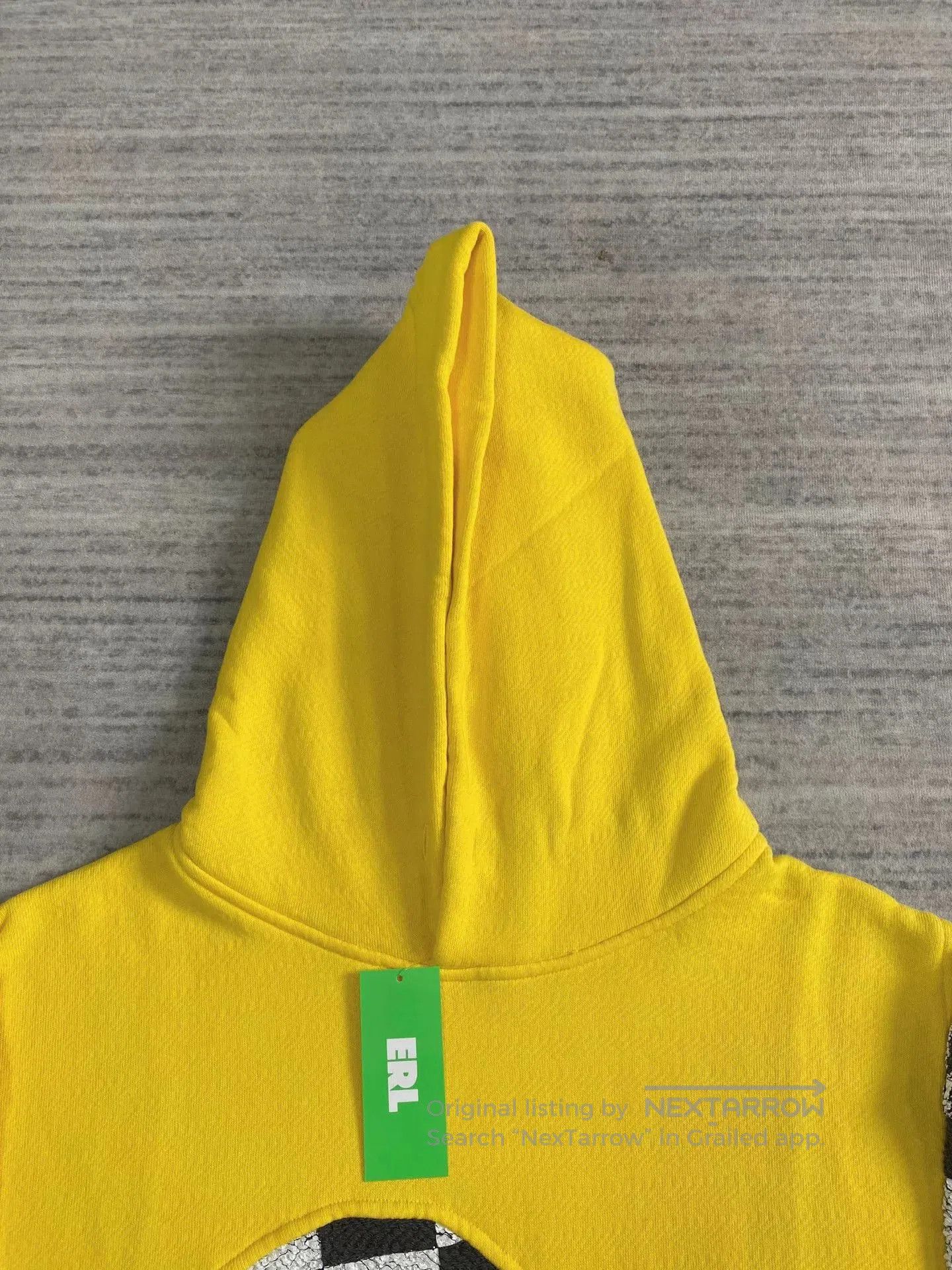 ERL black and yellow checkerboard hooded sweatshirt. Size US XL / EU 56 / 4 - 4 Thumbnail