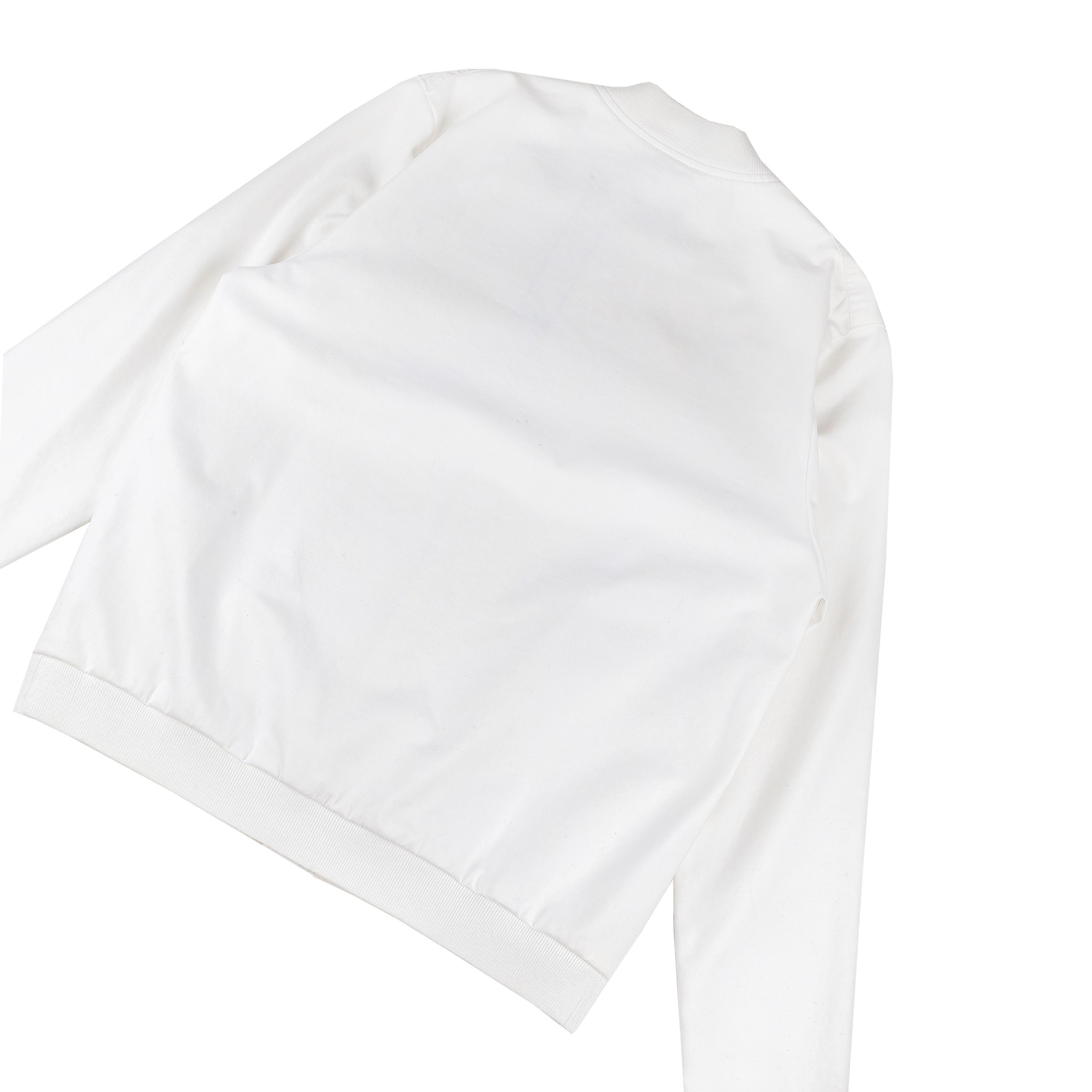 Jil Sander JIL SANDER White Cotton Bomber Jacket Size US L / EU 52-54 / 3 - 2 Thumbnail