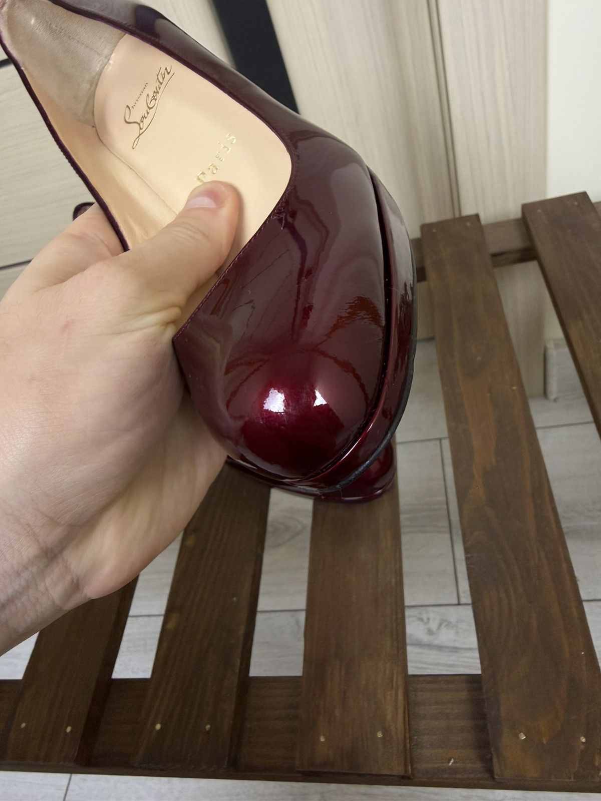 Christian Louboutin Christian Louboutin New Simple Pump Heels Rouge Red Patent Size US 5 / IT 35 - 22 Thumbnail