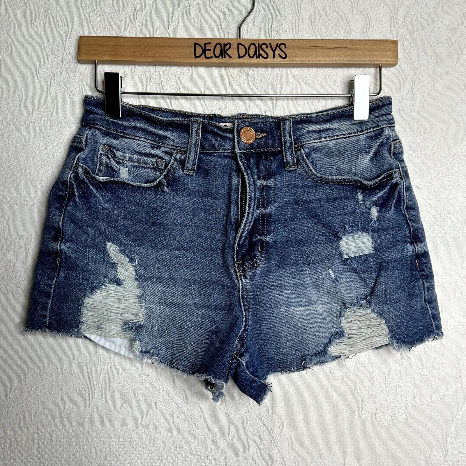 Other High Rise Distressed Mom Jean Shorts Size 27" / US 4 / IT 40 - 4 Thumbnail