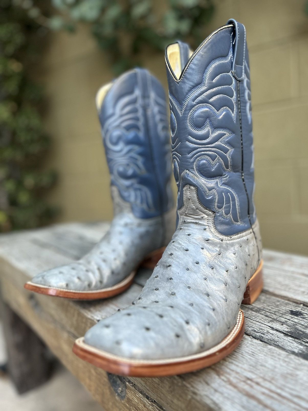 Other Custom Handmade Genuine Full Quill Ostrich Cowboy Boots 10D Size US 10 / EU 43 - 1 Thumbnail