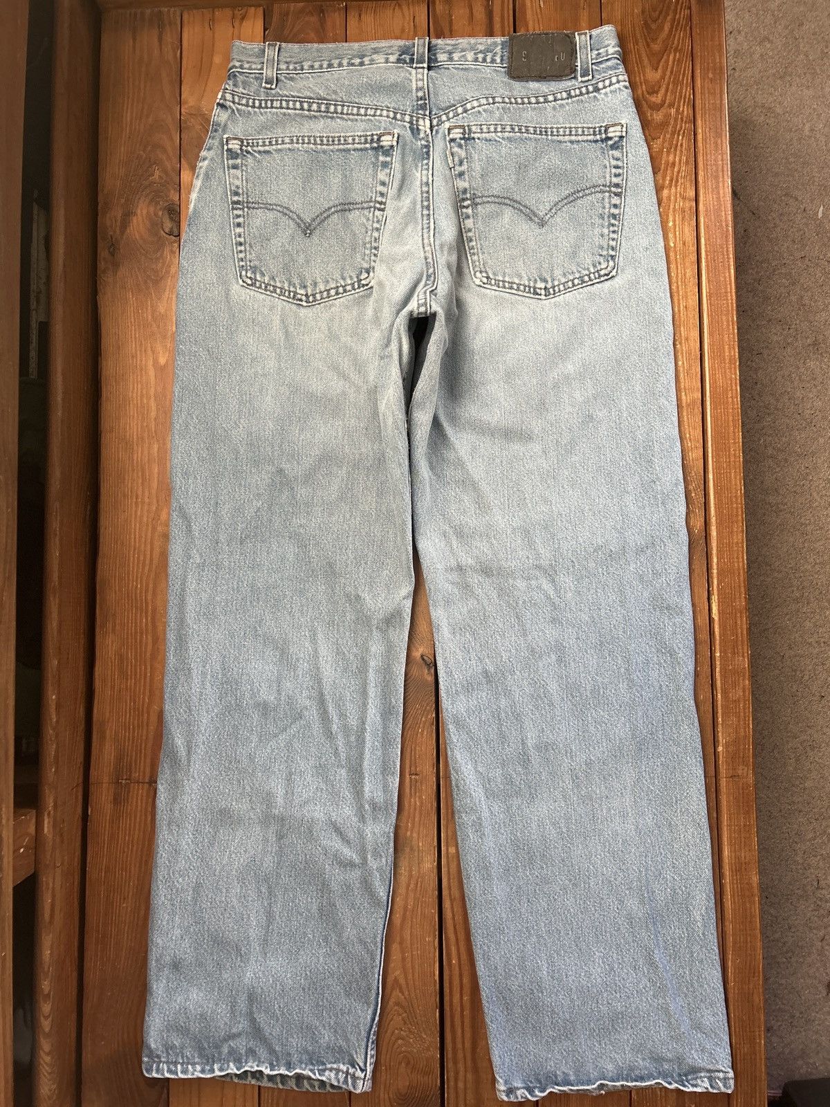 Levi's × Vintage Vintage 90s Levi’s Silver Tab Baggy Straight Blue Jeans Size US 32 / EU 48 - 4 Thumbnail
