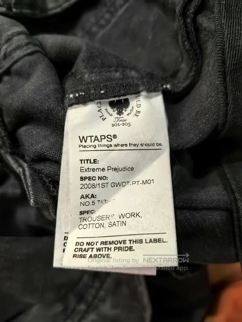 Wtaps Wtaps size M Damaged patch ink-wash cloth pants Size US 39 - 8 Thumbnail