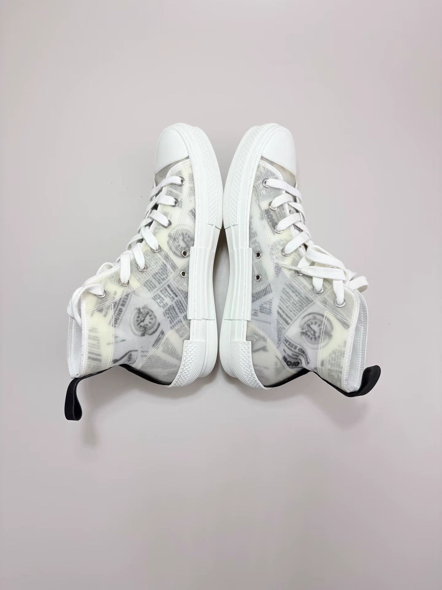 Dior DIOR B23 Newspaper High-Top Sneakers K1 Size US 7 / EU 40 - 4 Thumbnail