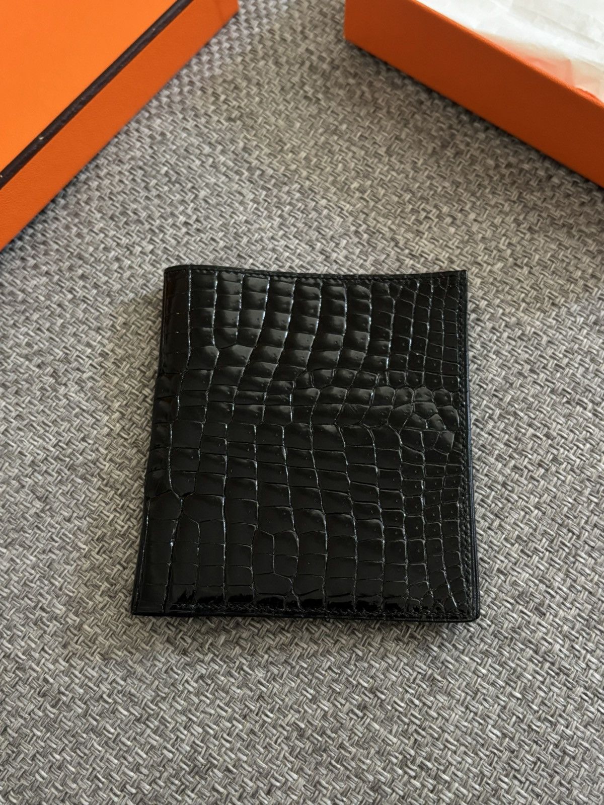 Hermes Hermès Black Crocodile Porosus Wallet Size ONE SIZE - 3 Thumbnail