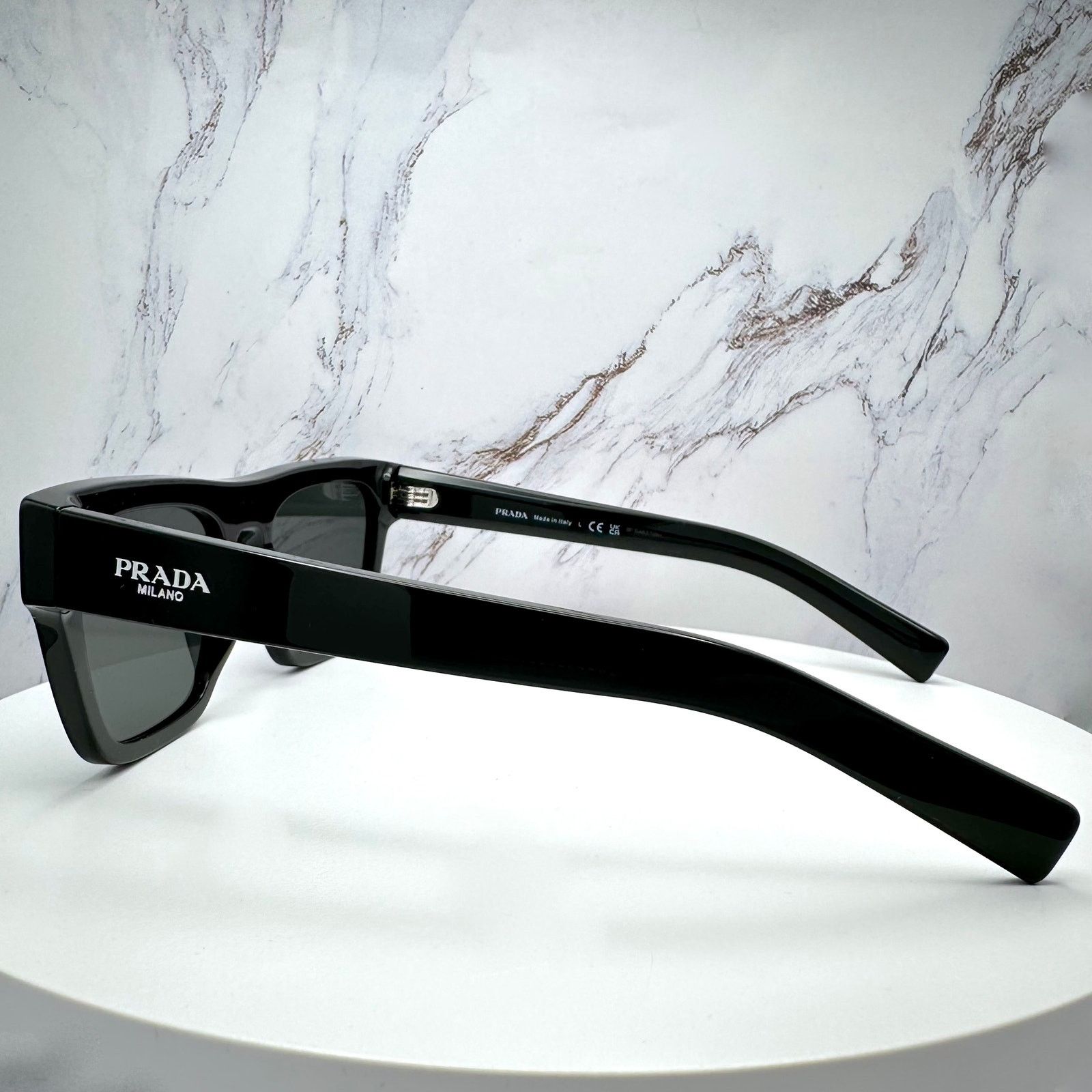 Prada NEW PRADA Sunglasses Black Square Rectangle w/ Box & Case Size ONE SIZE - 13 Thumbnail