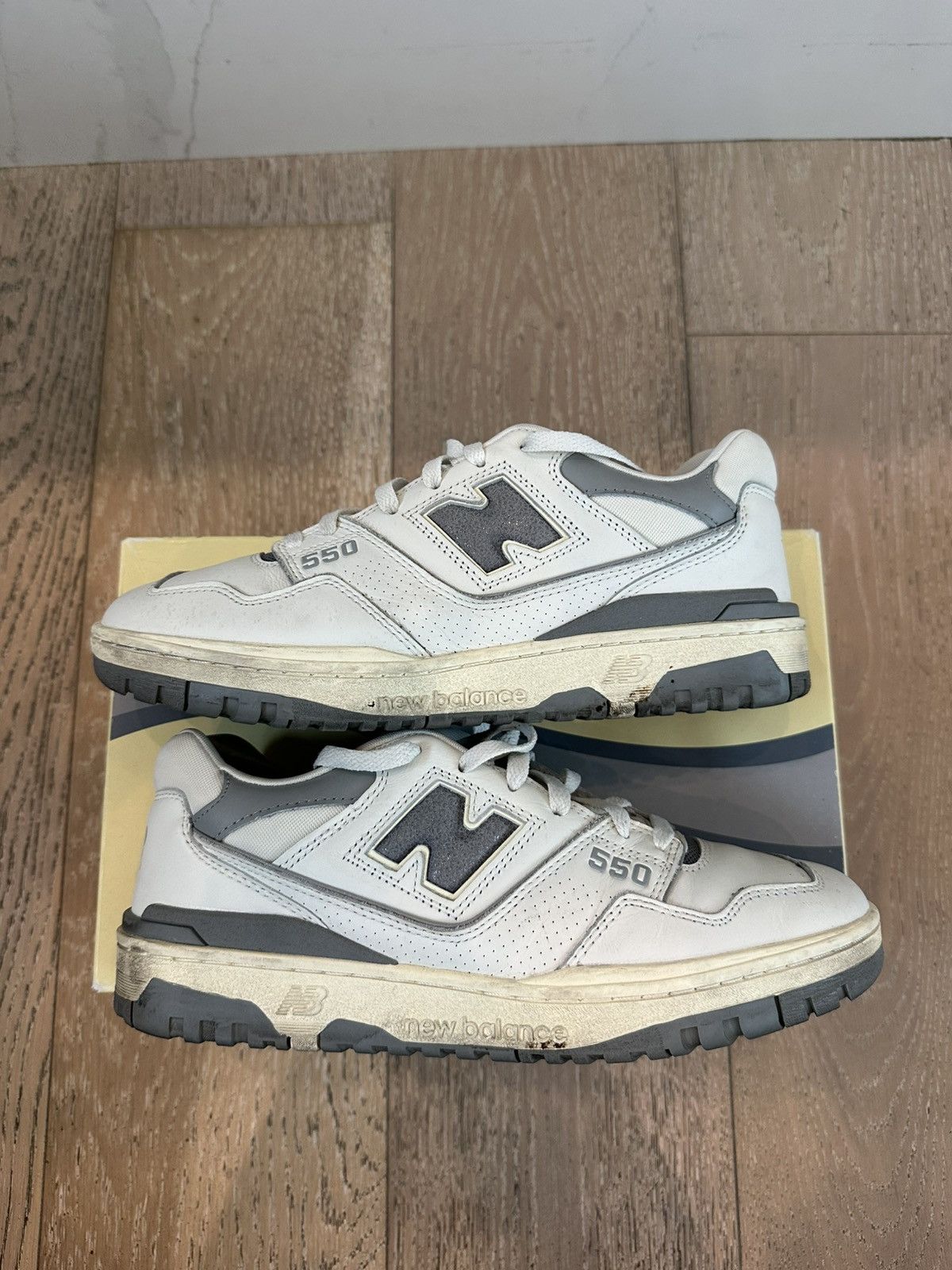 Aime Leon Dore × New Balance New Balance 550 Aime Leon Dore White Grey Size US 10 / EU 43 - 4 Thumbnail