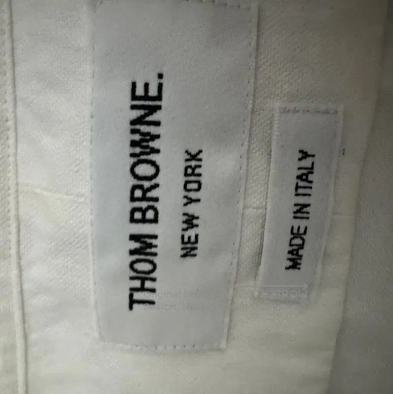 Thom Browne Thom Browne White Cotton Embroidered Logo Shirt . Size US S / EU 44-46 / 1 - 3 Thumbnail