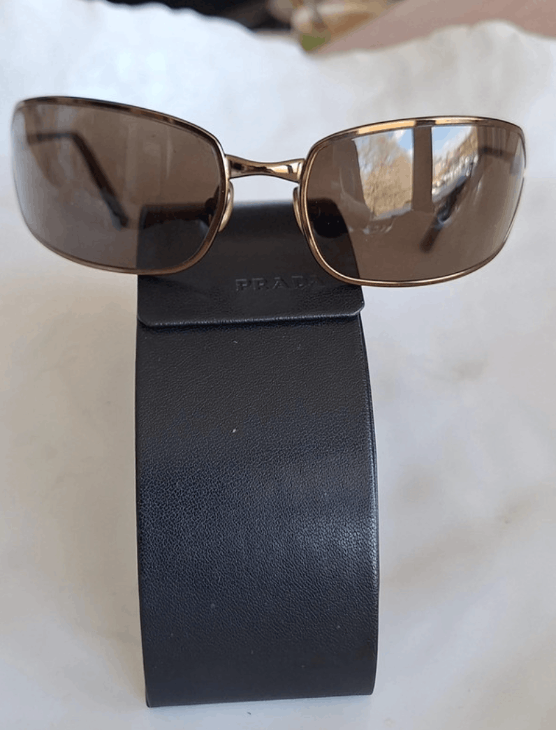 Prada PRADA Sunglasses Rimless Sport Metal Frame Shield Wrap Size ONE SIZE - 1 Thumbnail