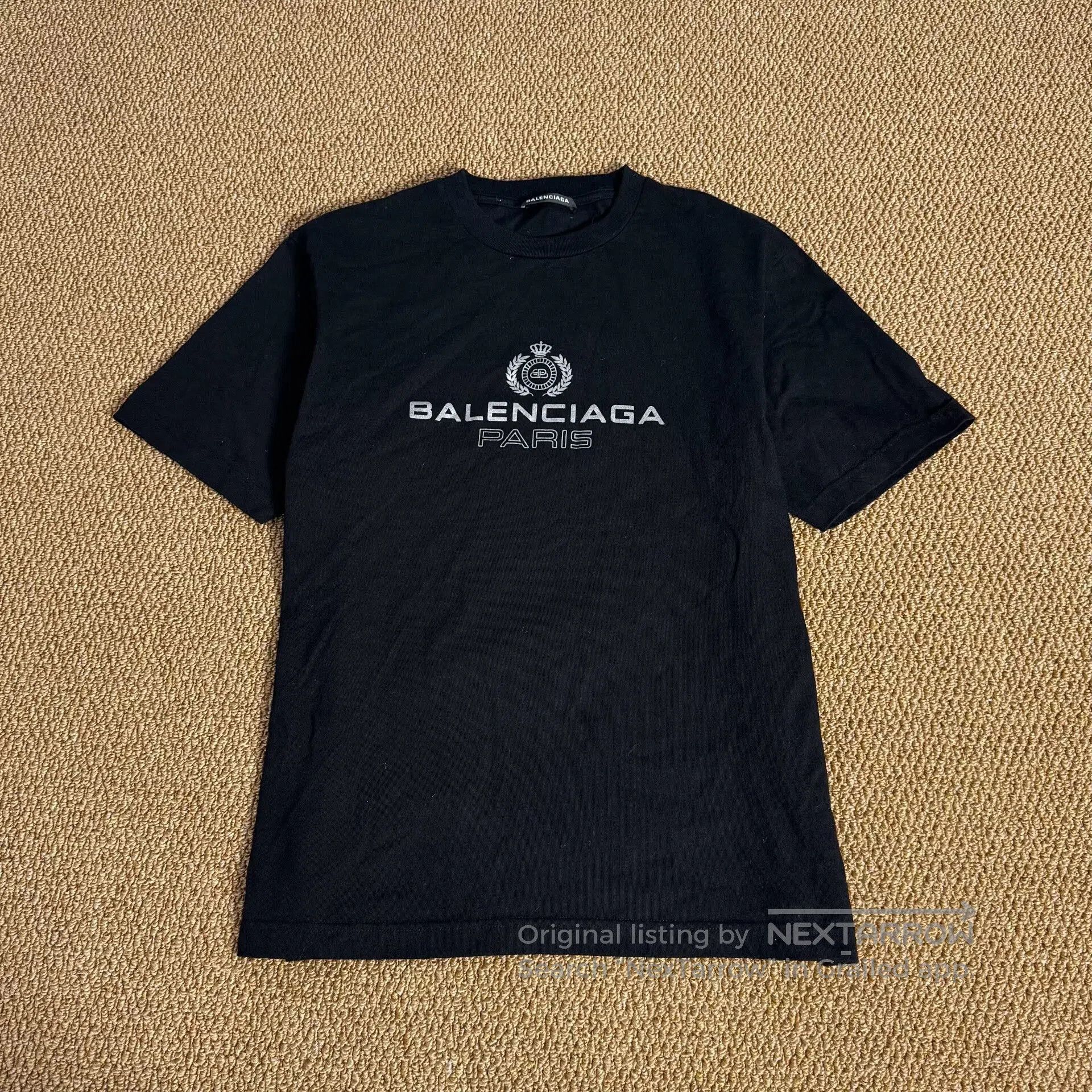 Balenciaga Balenciaga Black Wheat Ear Short Sleeve T. Size US XS / EU 42 / 0 - 1 Thumbnail