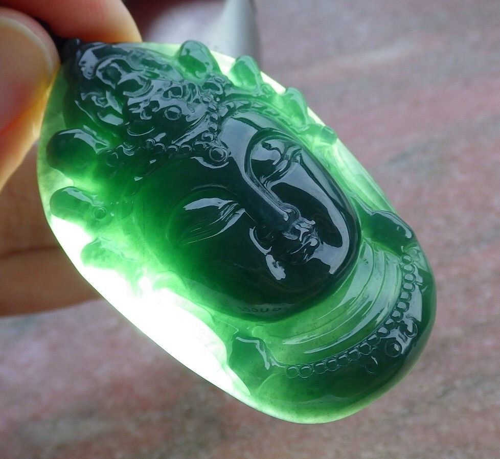 Other 106871 VS Certified Jadeite Jade Green Kwan Yin Pendant Size ONE SIZE - 6 Thumbnail
