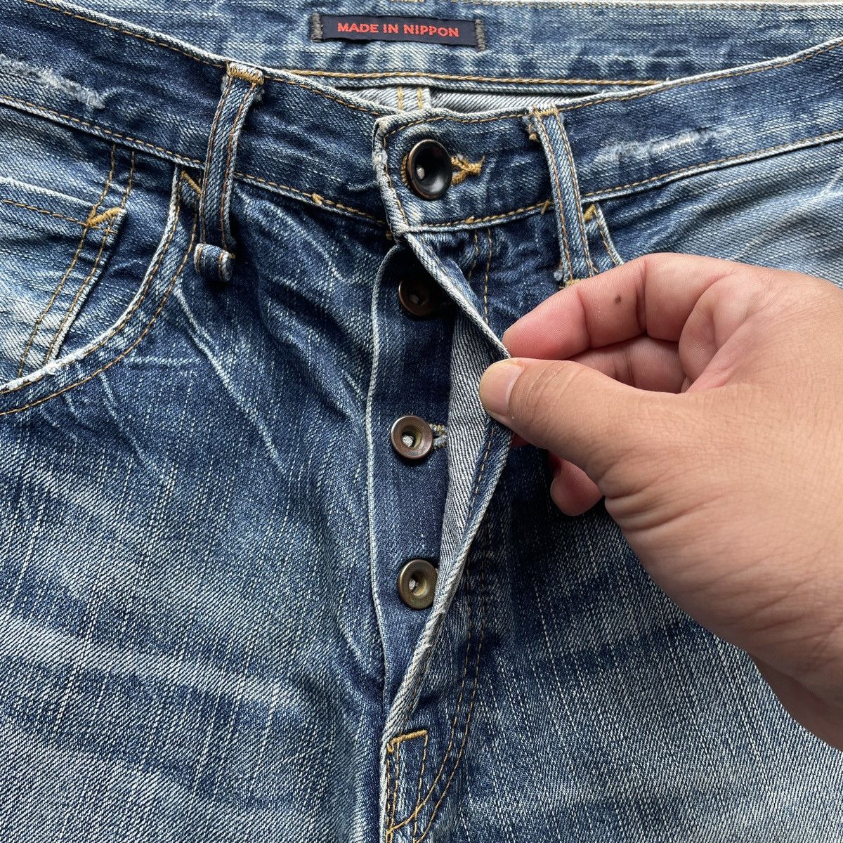 Japanese Brand × Jean × Vintage Vintage Japan Distressed Faded Jeans Denim Pants Rare Size US 31 - 6 Thumbnail