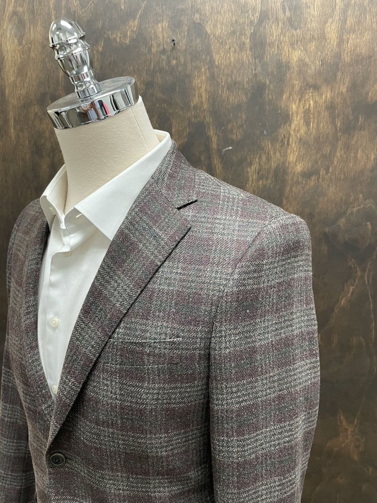 Samuelsohn Pure Wool Tweed Plaid BENNET Jacket Size 38R - 2 Thumbnail