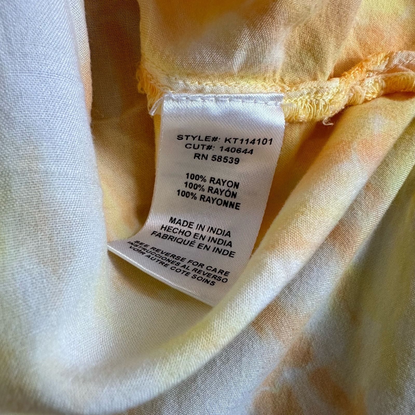 Other Kut Kloth Eden Button-Up Blouse Top Cropped Orange Tie Dye Size S / US 4 / IT 40 - 7 Thumbnail