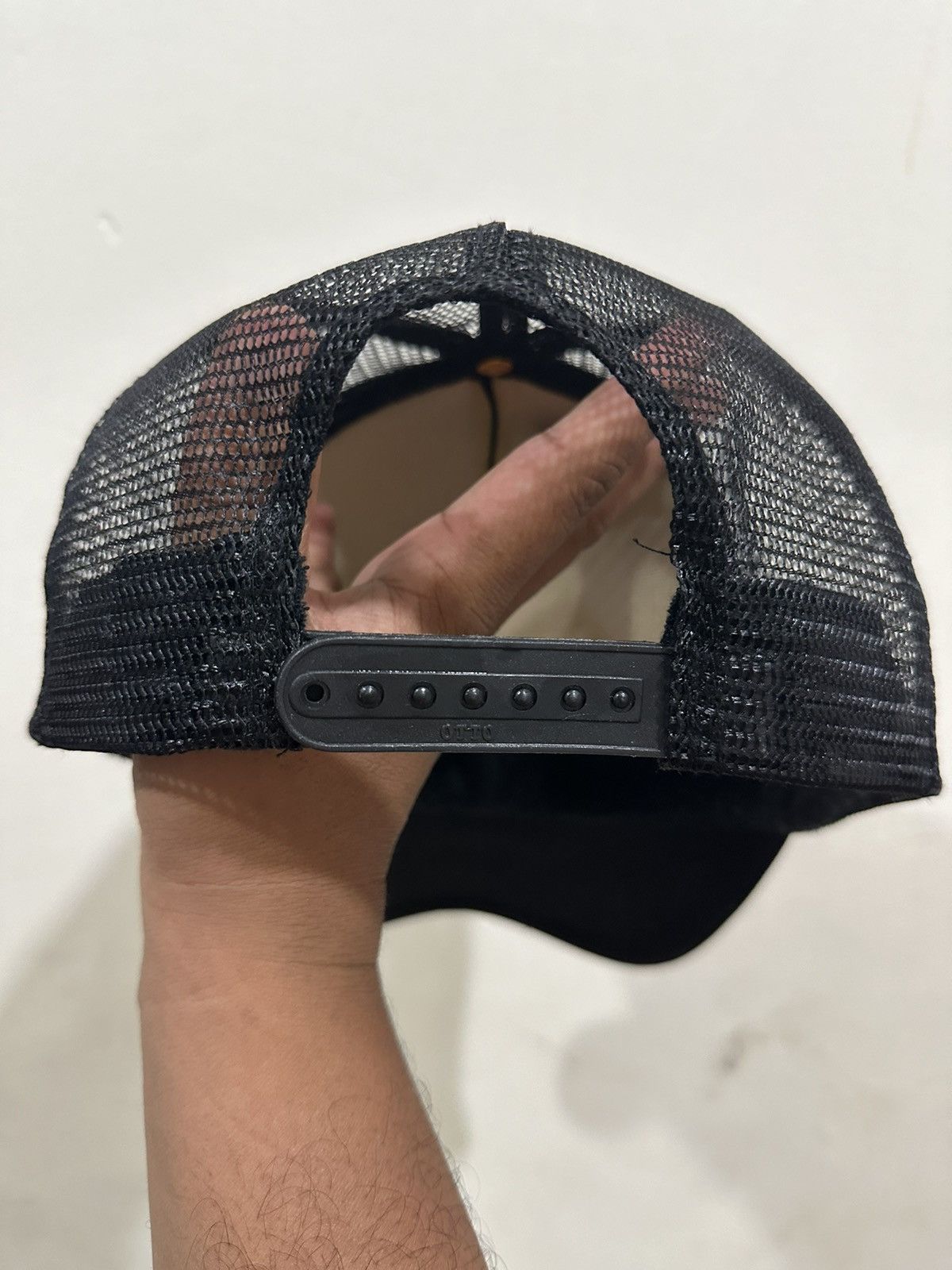 Japanese Brand VTG SKULL CROSS Motorcycles Trucker Hat Size ONE SIZE - 4 Thumbnail