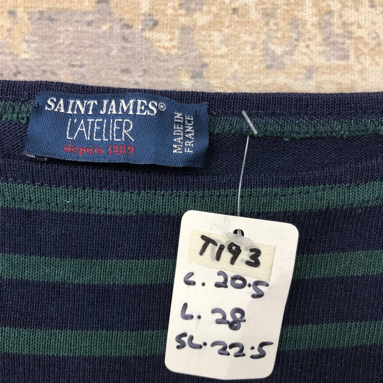 Saint James T193 MADE IN FRANCE SAINT JAMES L'ATELIER STRIPED TEE Size US M / EU 48-50 / 2 - 6 Thumbnail