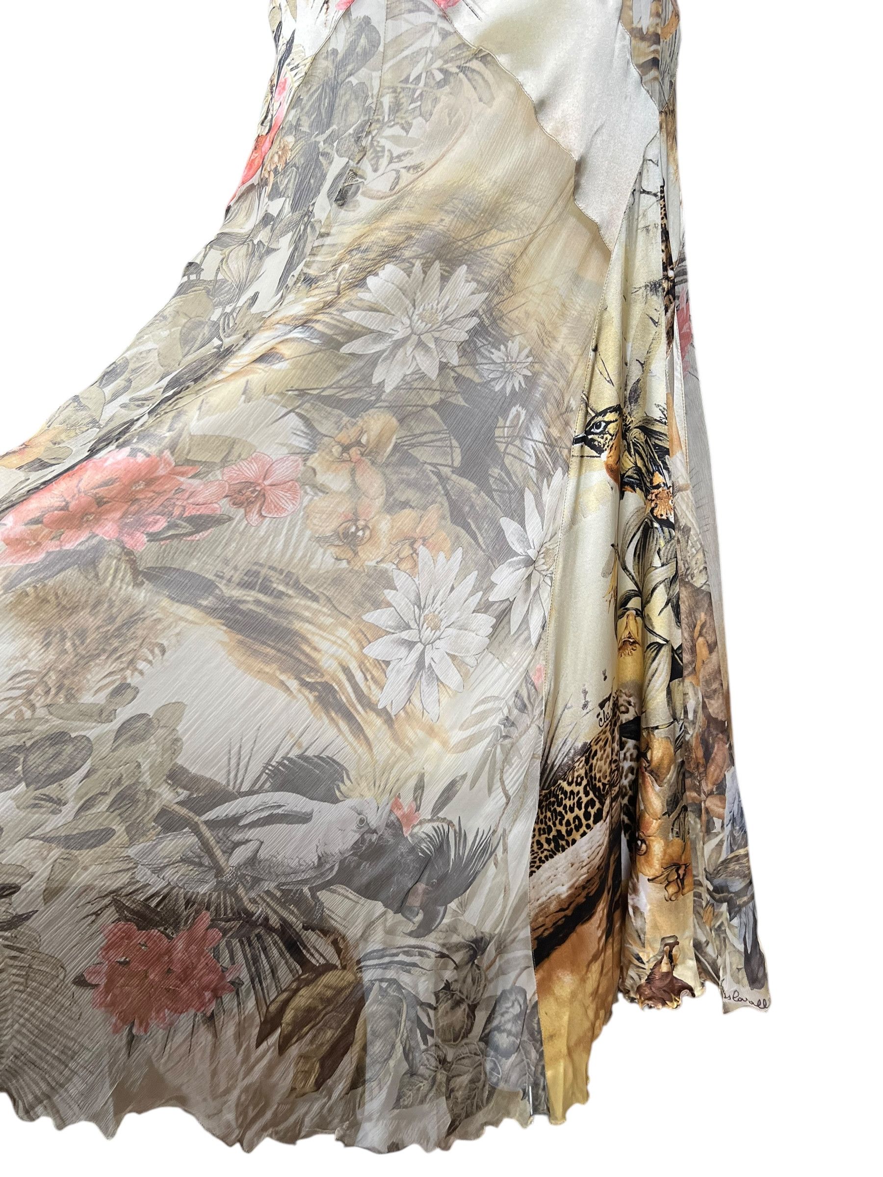 Roberto Cavalli Roberto Cavalli Jungle Print Halter Gown Size L / US 10 / IT 46 - 6 Thumbnail