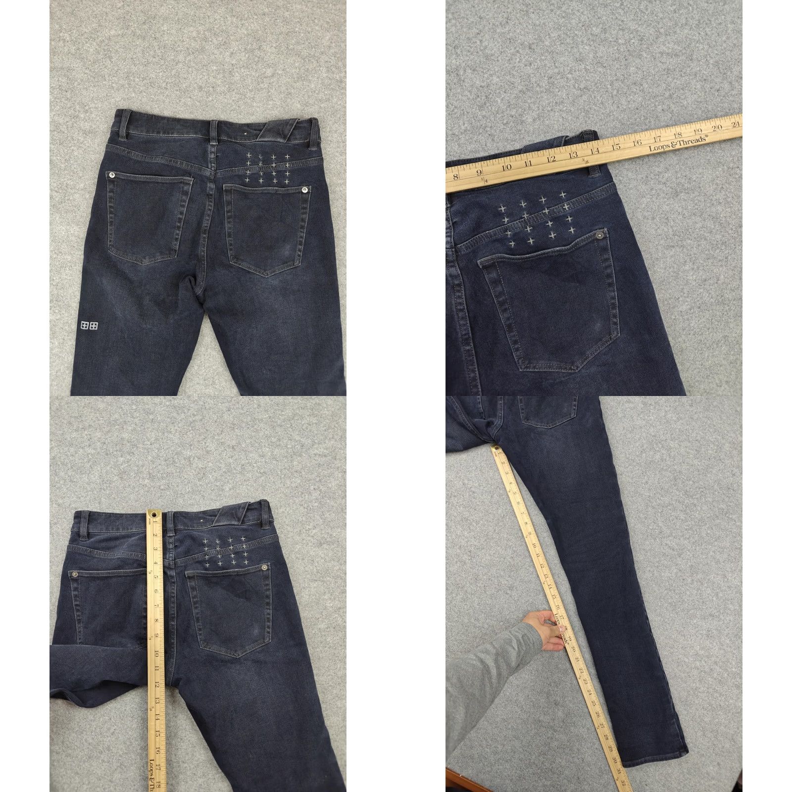Ksubi Ksubi Jeans Womens 28 Blue Dark Wash Skinny Slim Stretch Denim Pants Distressed 5-Pocket Size 28" / US 6 / IT 42 - 8 Thumbnail