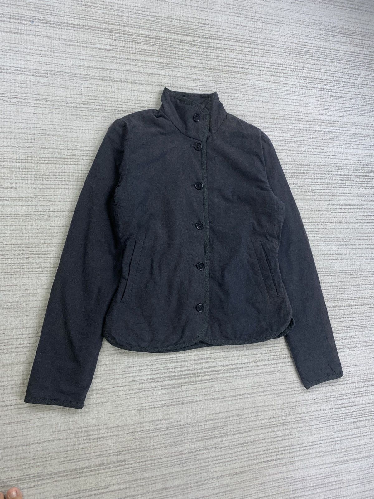 James Perse Vintage James Perse Black Funnel Neck Buttoned Jacket Size US S / EU 44-46 / 1 - 3 Thumbnail