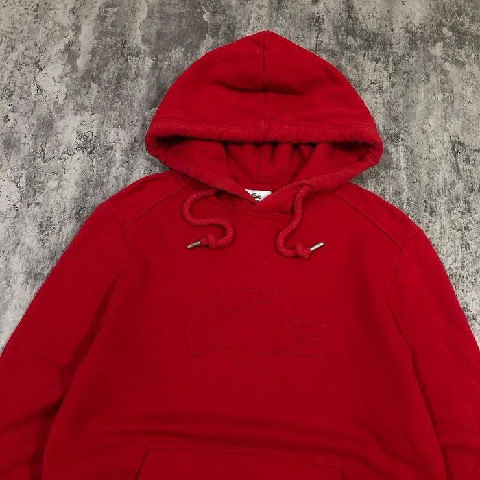Lacoste Hoodie Lacoste Red on Red Grailed