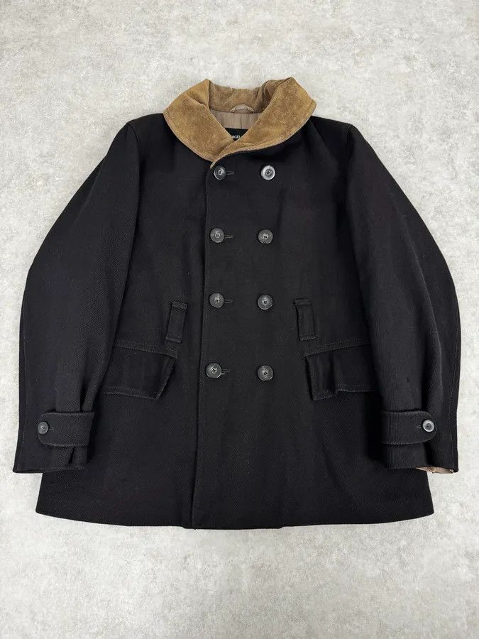 Giorgio Armani 2010s Giorgio Armani Black Wool Double Breasted Classy Coat Size US M / EU 48-50 / 2 - 1 Thumbnail
