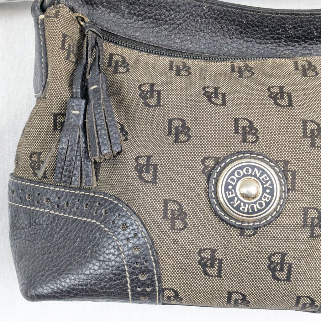 Dooney & Bourke Dooney & Bourke Signature Leather & Canvas Shoulder Bag Size ONE SIZE - 11 Thumbnail
