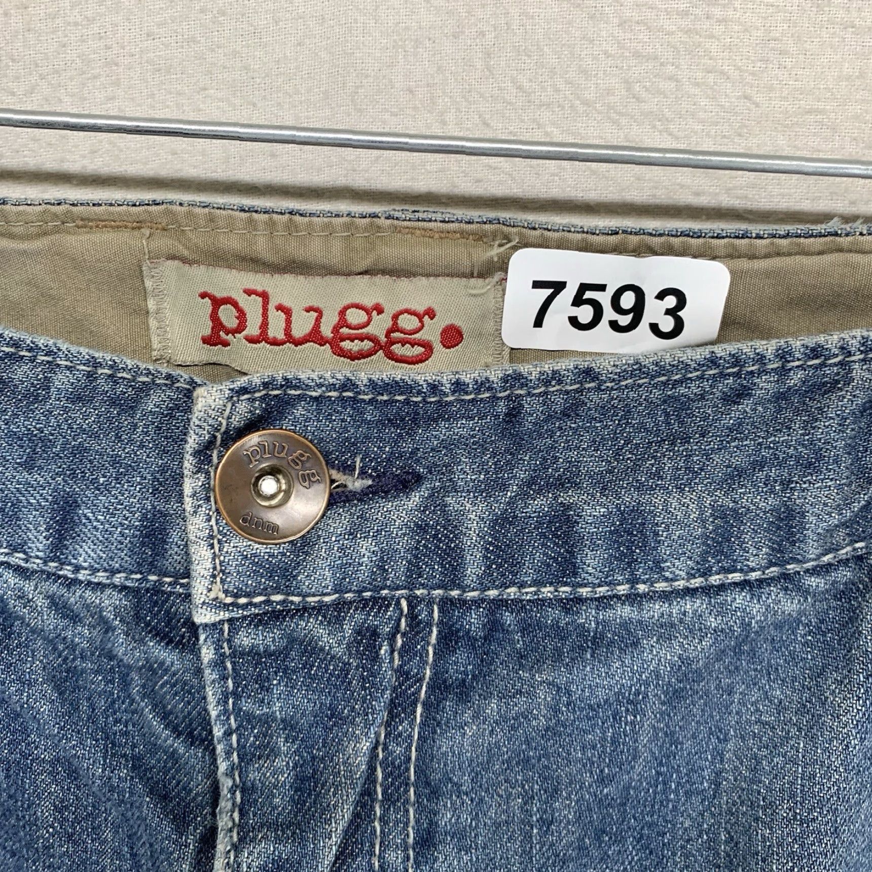 Vintage VINTAGE Plugg Men’s Jeans Size 38 Loose Fit 30in Blue Denim 90s Biker Music Band Size US 38 / EU 54 - 3 Thumbnail