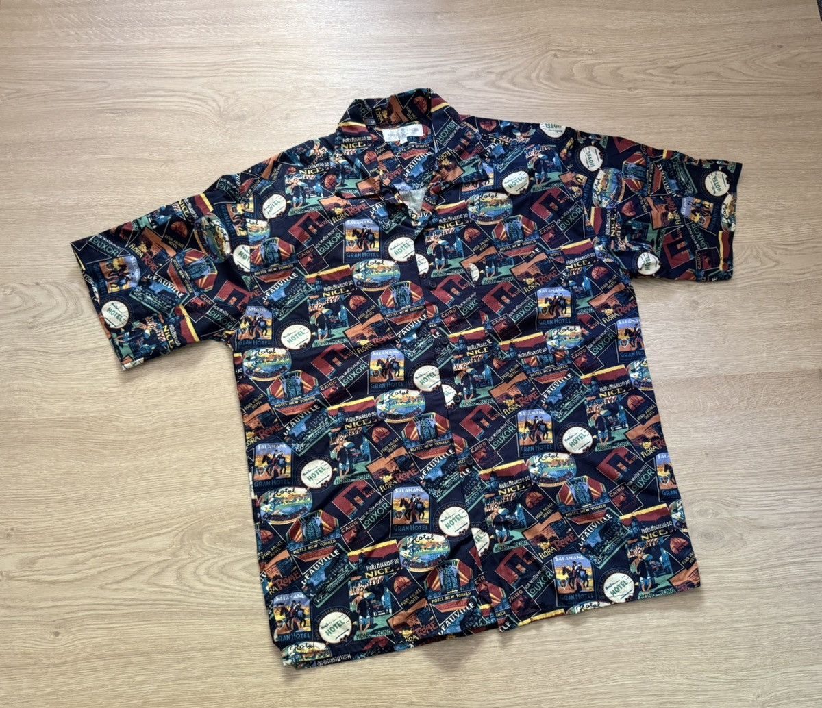 Vintage Vintage 90’s 1991 Mark&Spencer Hawaiian Shirt Size US L / EU 52-54 / 3 - 1 Thumbnail