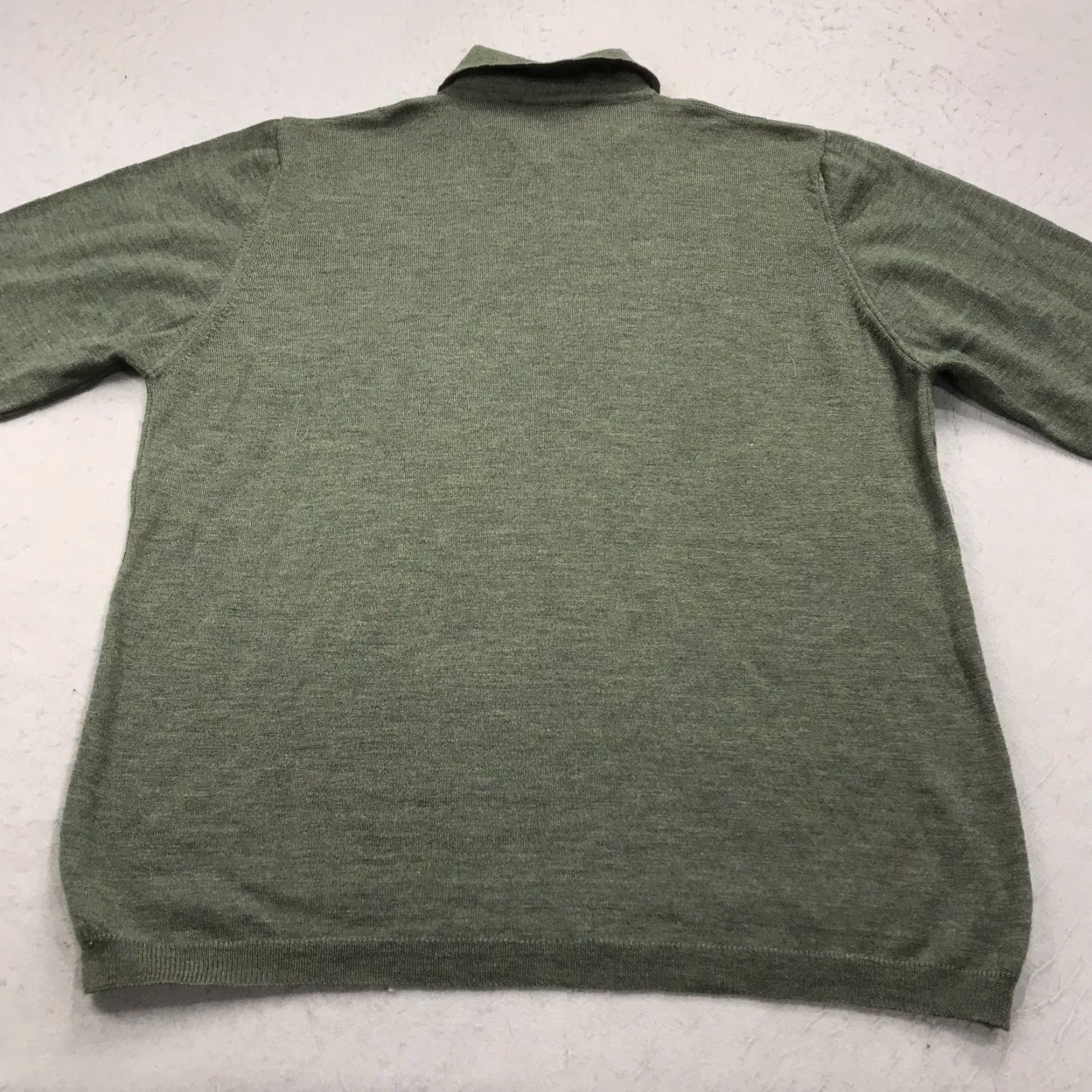 Neiman Marcus Neiman Marcus Sweatshirt Mens XL Green Wool Collared Knit Long Sleeve Preppy Size US XL / EU 56 / 4 - 6 Thumbnail