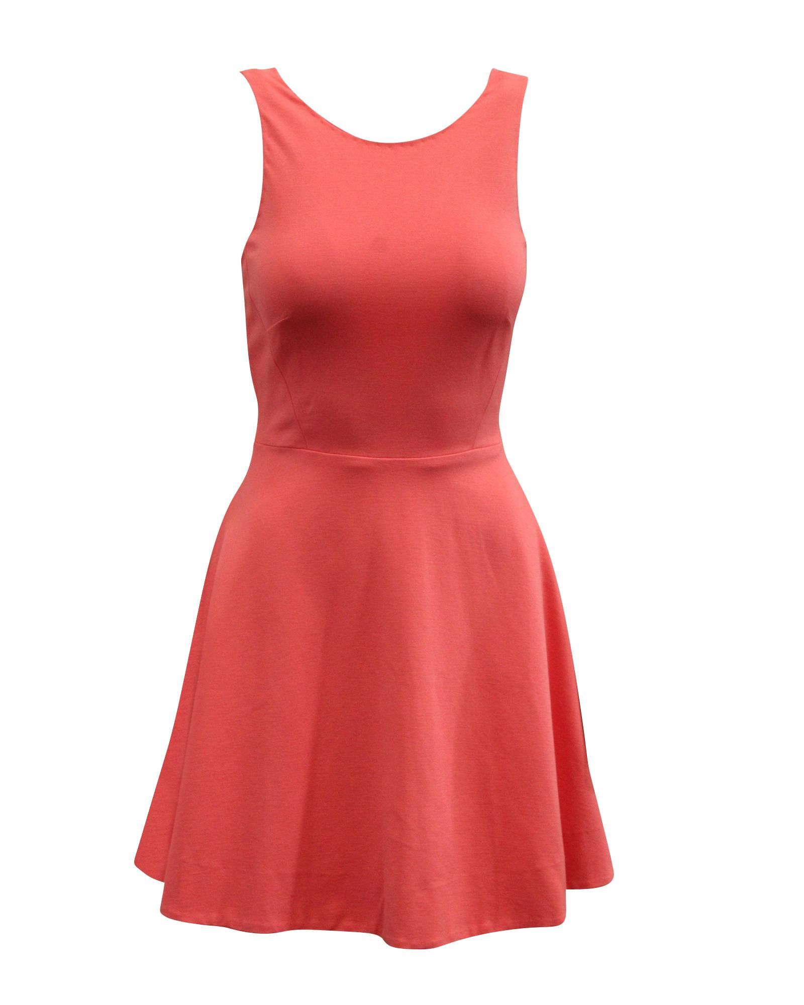 image of Kate Spade Ponte Bow Back Fit & Flare Dress In Pink Viscose, Women's (Size XS)