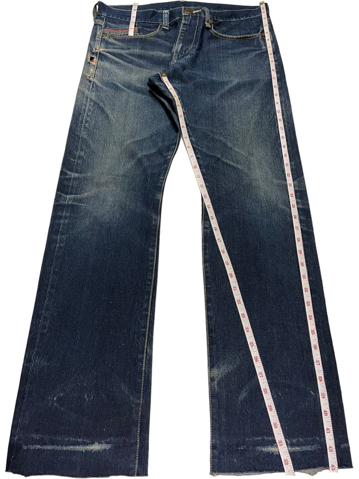 Japanese Brand Vintage Japanese Brand Selvedge Rusty Wash Baggy Jeans Size US 35 - 13 Thumbnail