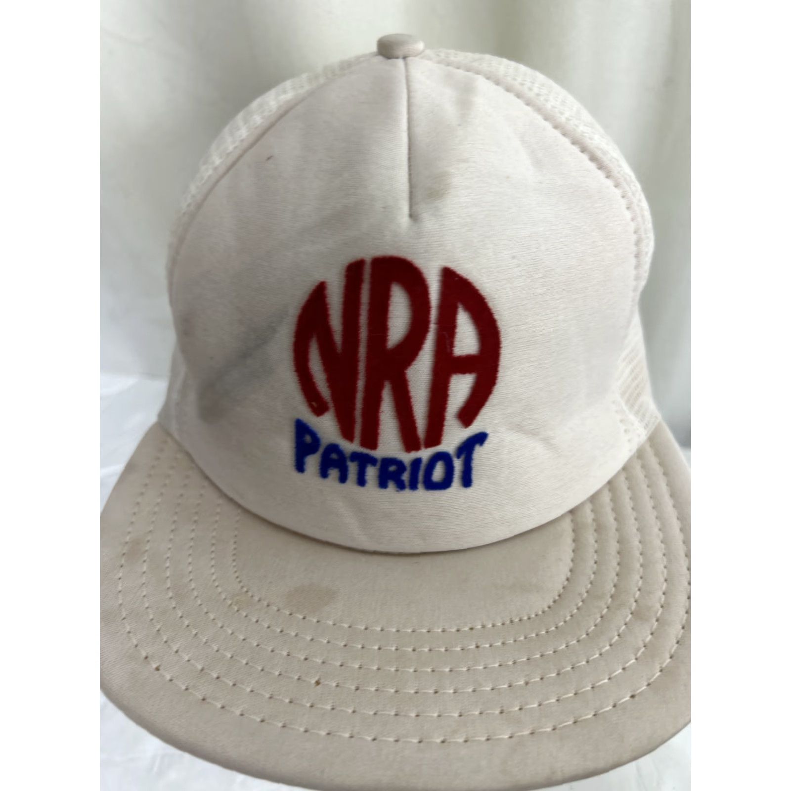 Vintage VINTAGE NRA Patriot Snapback Trucker Hat Cap Mens Adjustable White Stained USA Snap-Back Hats Men Storefront Size ONE SIZE - 3 Thumbnail
