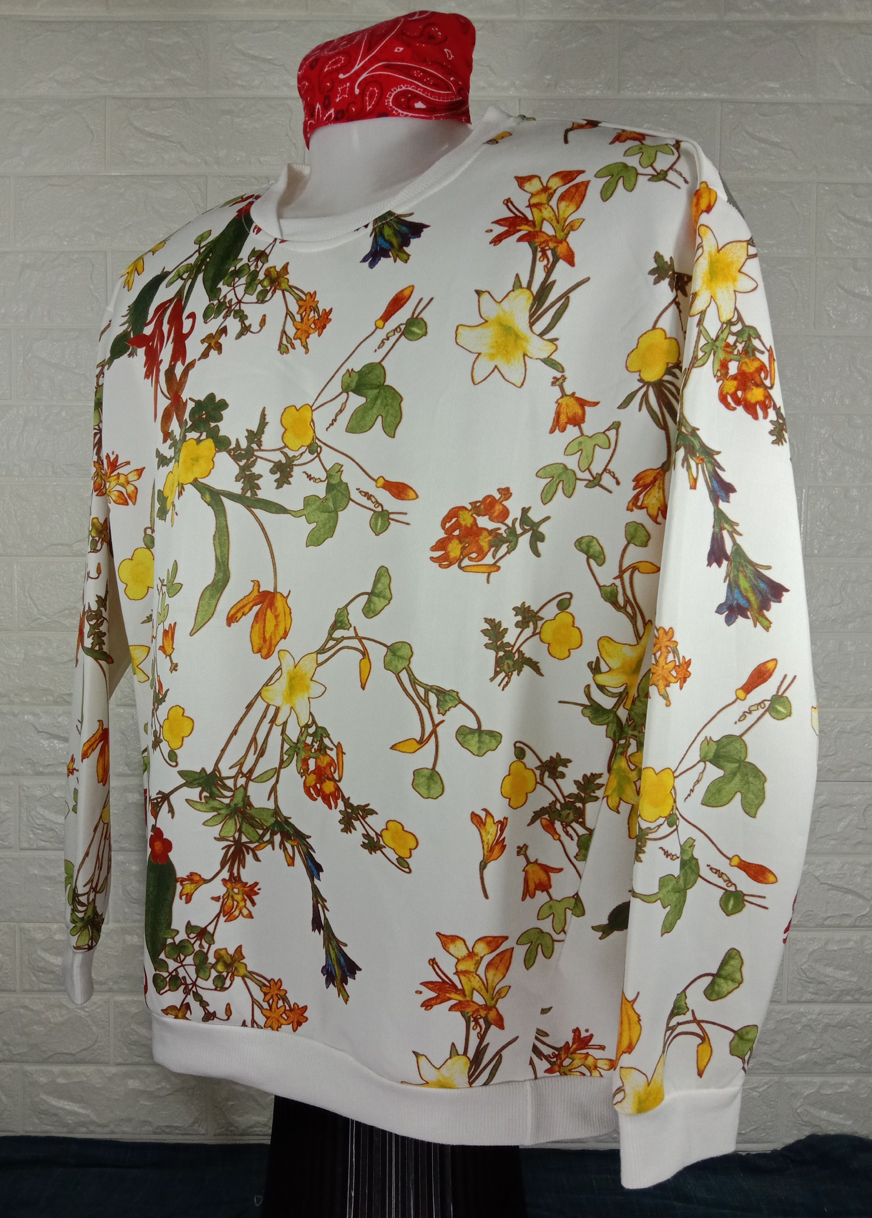 Japanese Brand Japanese Brand GRG x GARAGE Floral Over Printed Sweatshirt Size L / US 10 / IT 46 - 3 Thumbnail