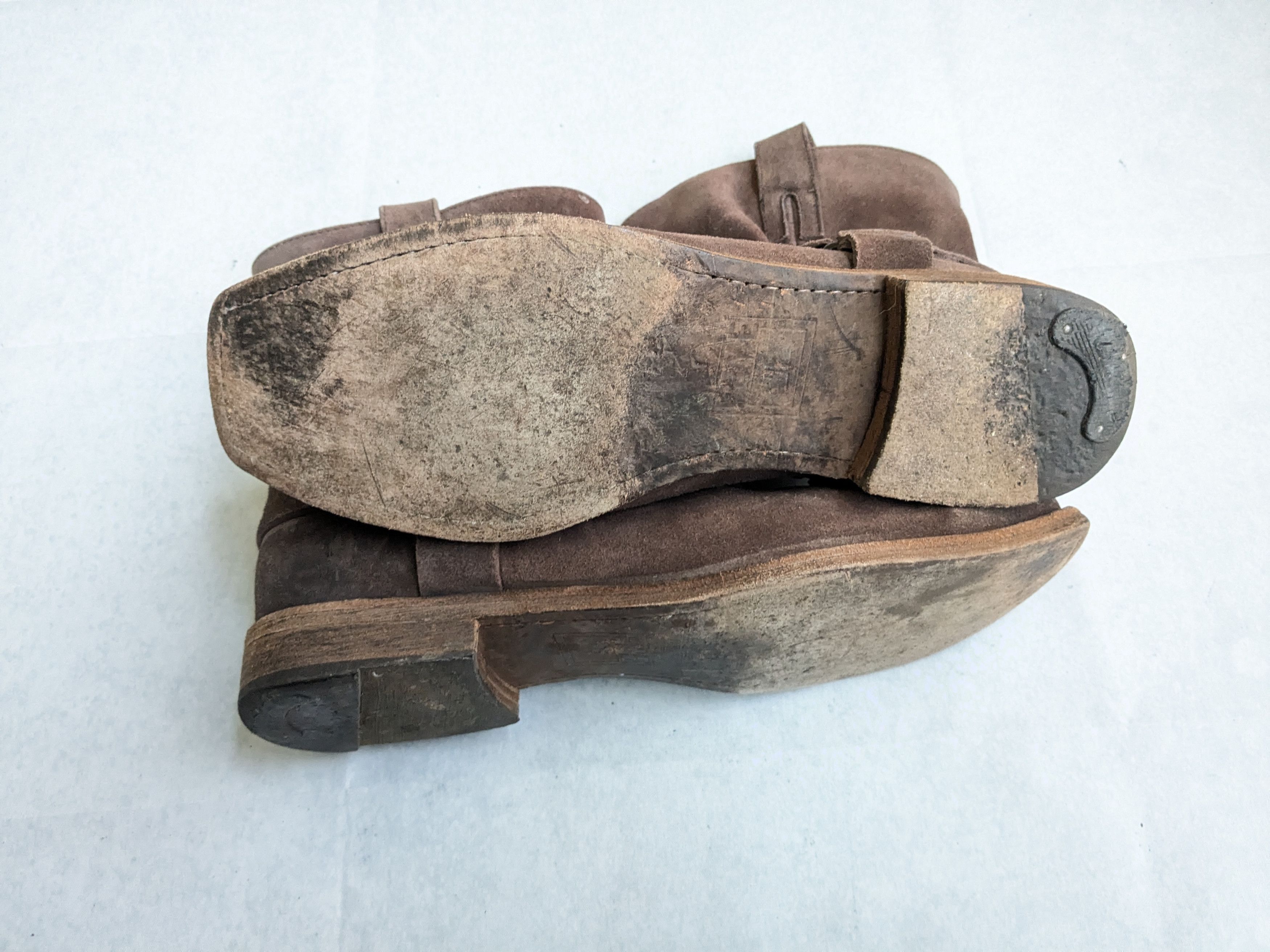 Frye Frye Harness Boots Brown 13 D Suede Leather Buckle Size US 13 / EU 46 - 16 Thumbnail