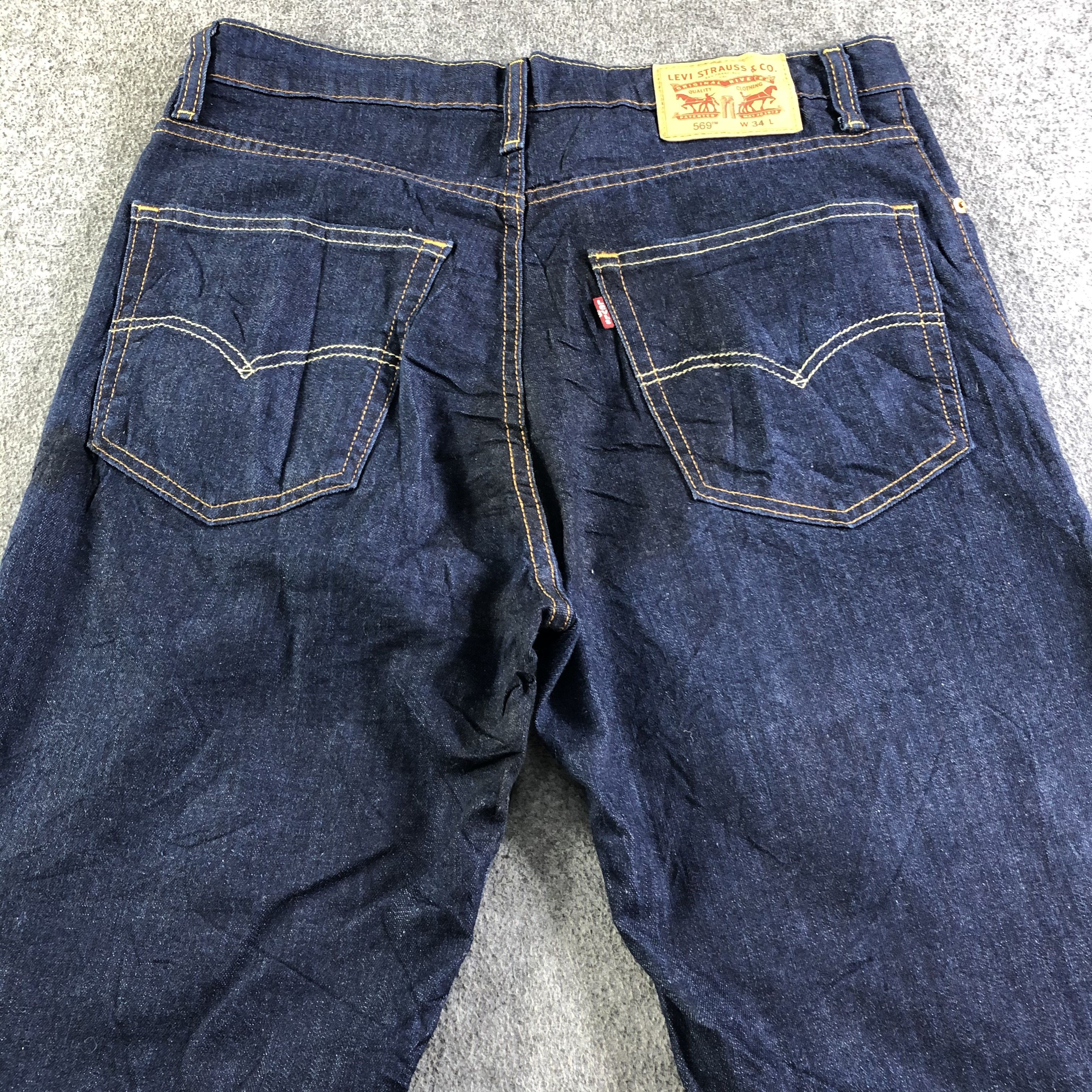 Levi's × Vintage Vintage Blue Wash Levis 569 Jeans-J4435 Size 35" - 4 Thumbnail