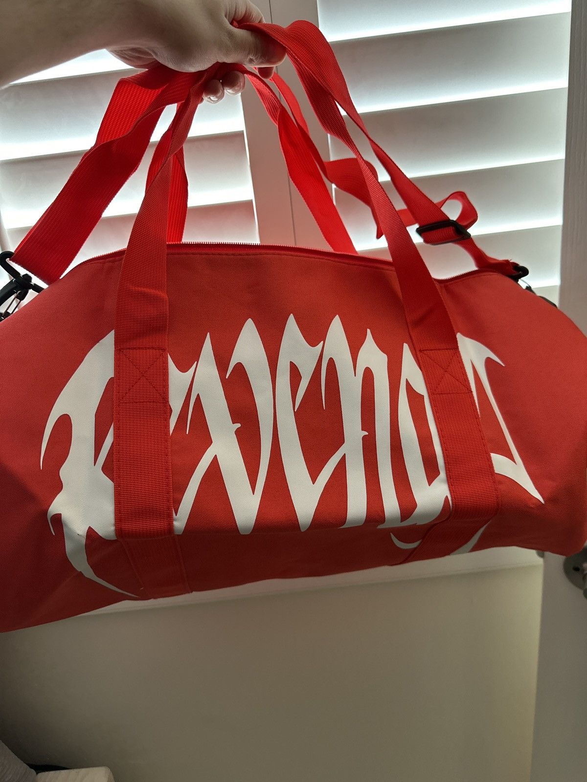image of Revenge Duffle Bag in Red, Men's