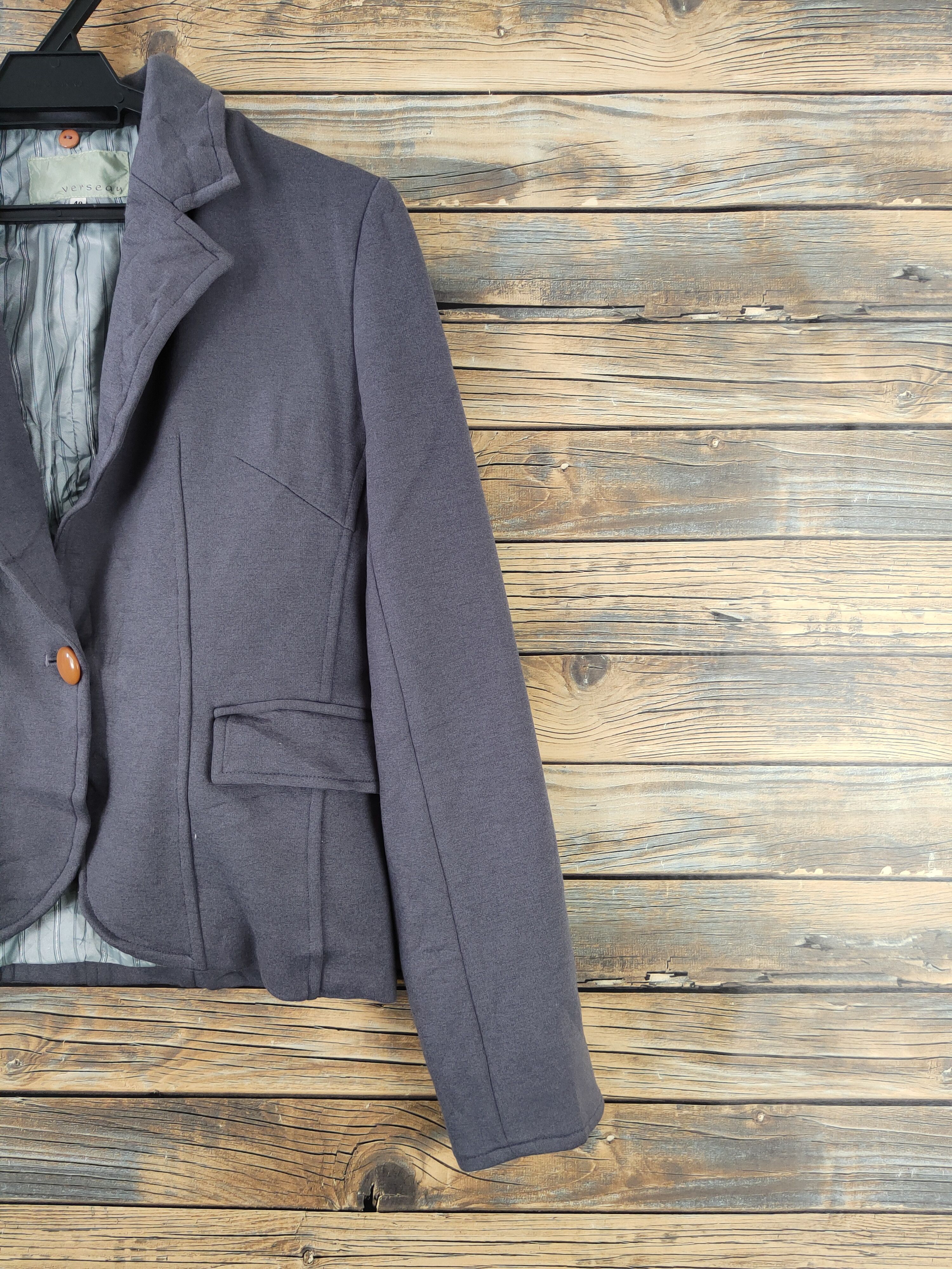 Japanese Brand × Vintage Versean Dark Gray Blazers Size S / US 4 / IT 40 - 5 Thumbnail