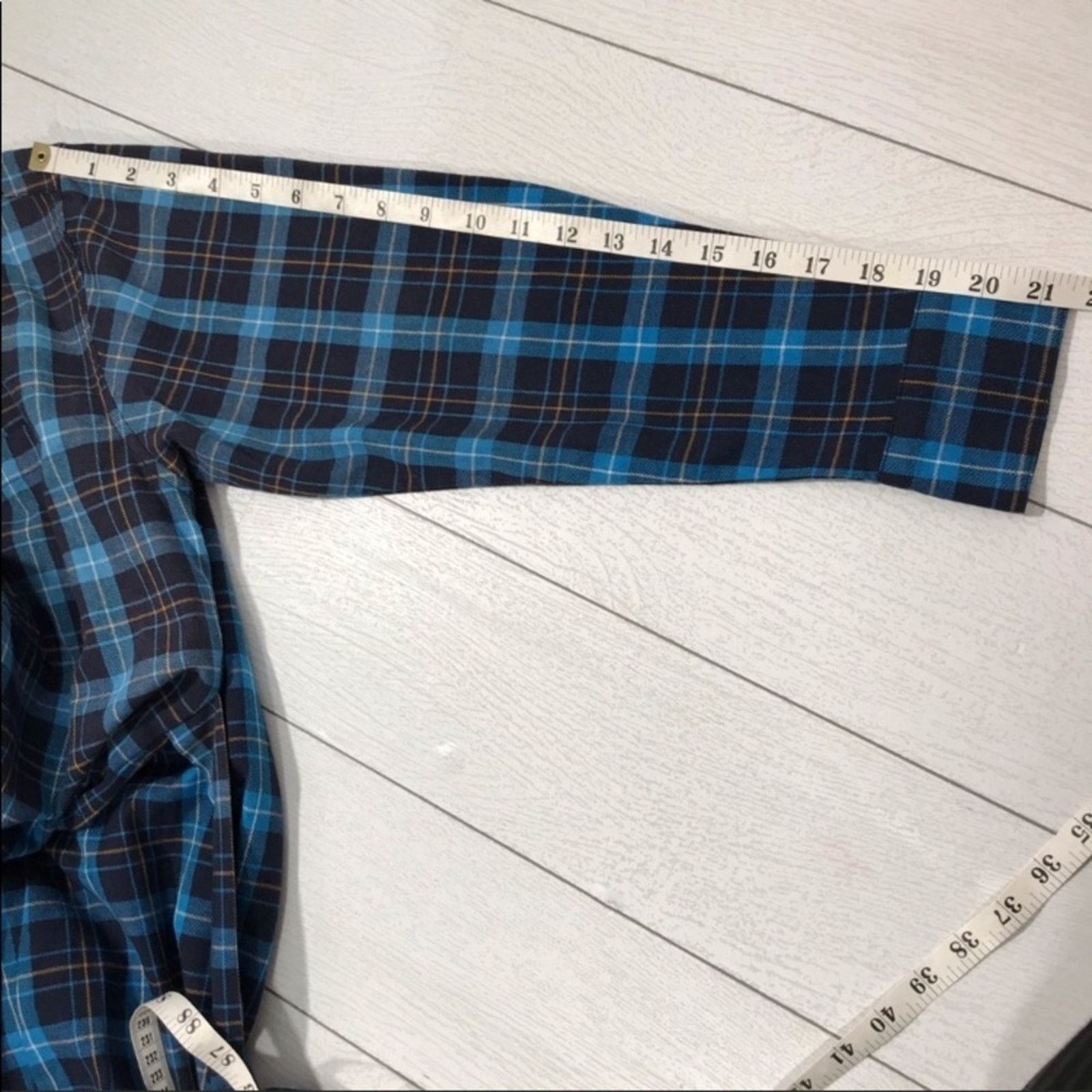 Pam & Gela PAM & GELA Blue and Black Plaid Long Sleeve Shirt Size Small Size S / US 4 / IT 40 - 7 Thumbnail