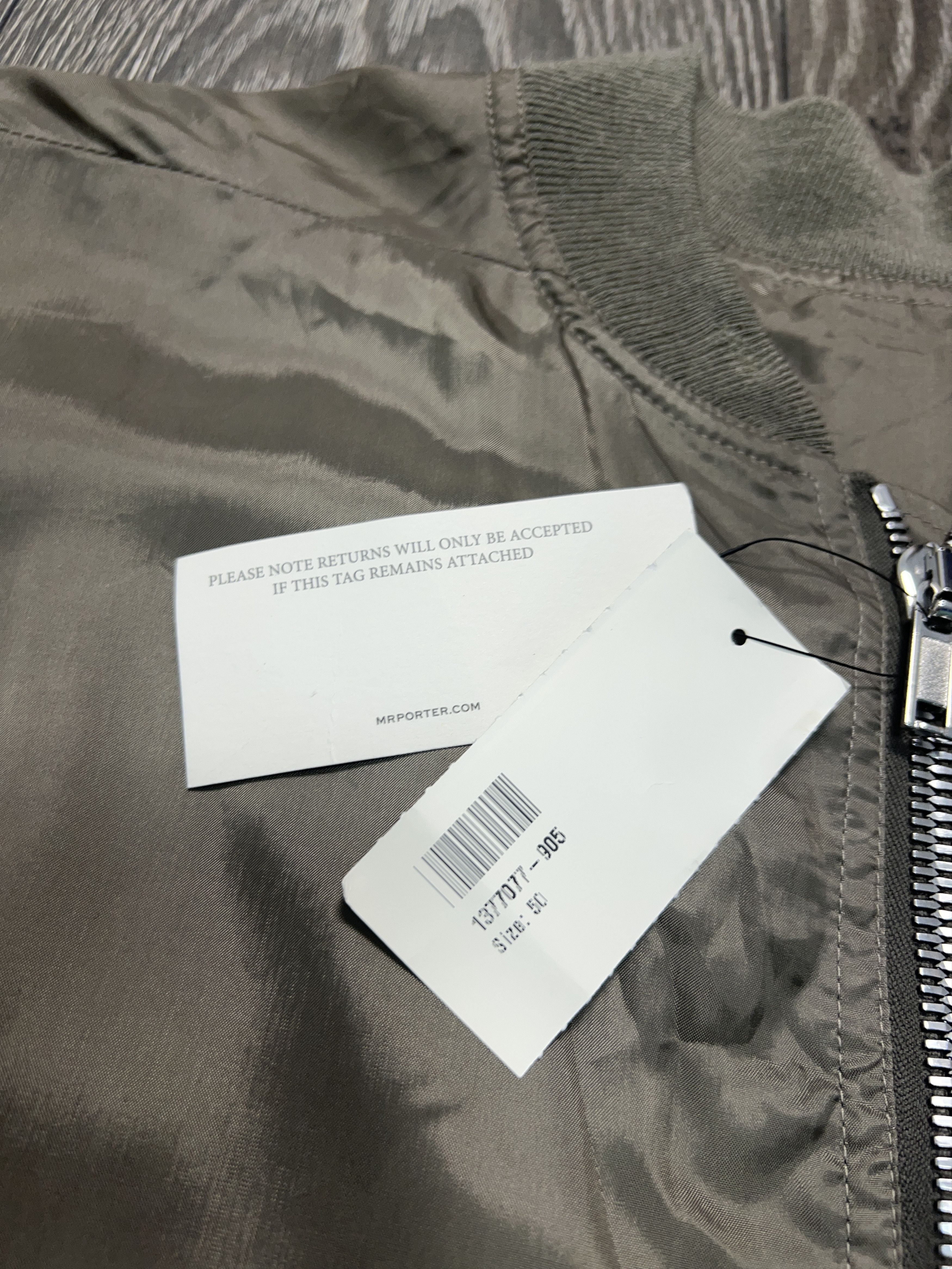Rick Owens NWT Mens Jumbo Peter Flight Bomber Nylon Jacket Size 40 50 M Size US M / EU 48-50 / 2 - 4 Thumbnail