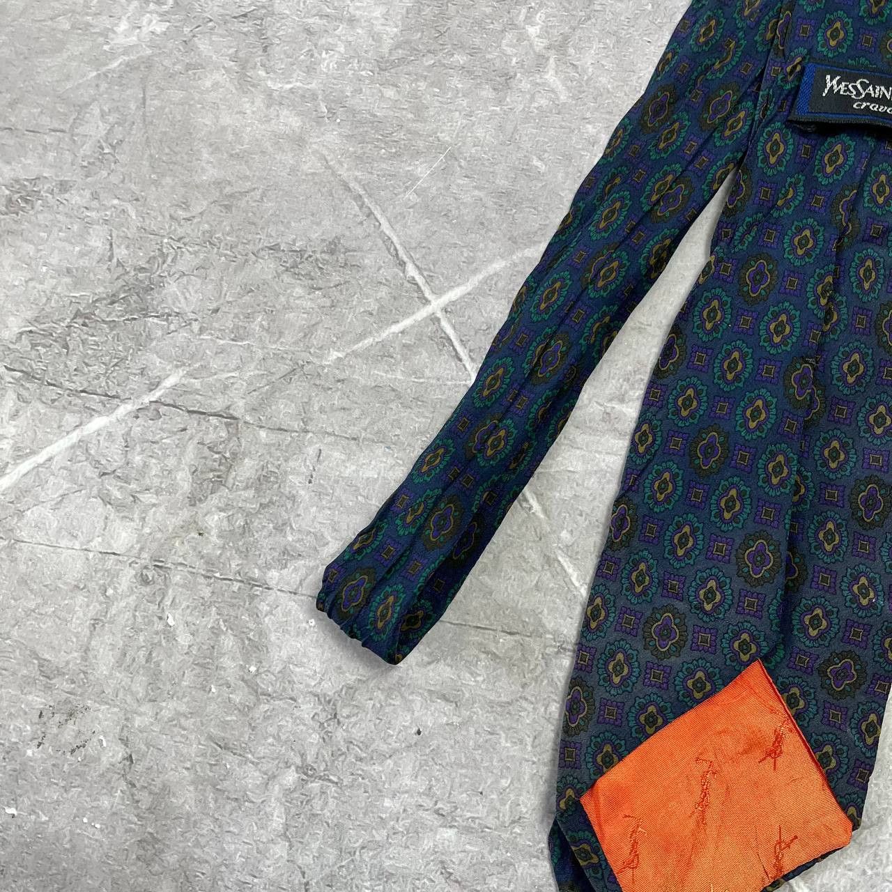 Yves Saint Laurent YVES Saint Lauren 100% Silf Tie Seta Cravatta Mens Size ONE SIZE - 10 Thumbnail