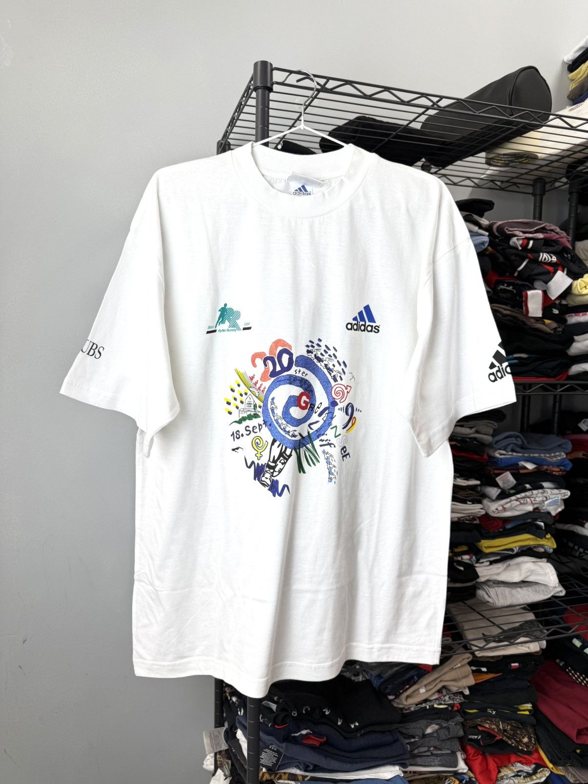 Adidas 💥Rare! Vintage 90’s Adidas Marathon T Shirt Retro Size US M / EU 48-50 / 2 - 1 Thumbnail