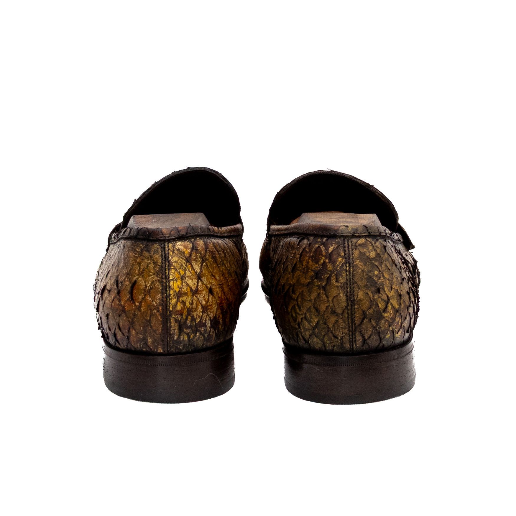 Salvatore Ferragamo Salvatore Ferragamo Python Snakeskin Loafers Gold US 12 Size US 12 / EU 45 - 6 Thumbnail
