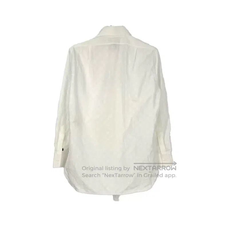 Louis Vuitton Louis Vuitton White dark stripe shirt with full logo shirt Size XXS / US 00 / IT 34 - 2 Thumbnail