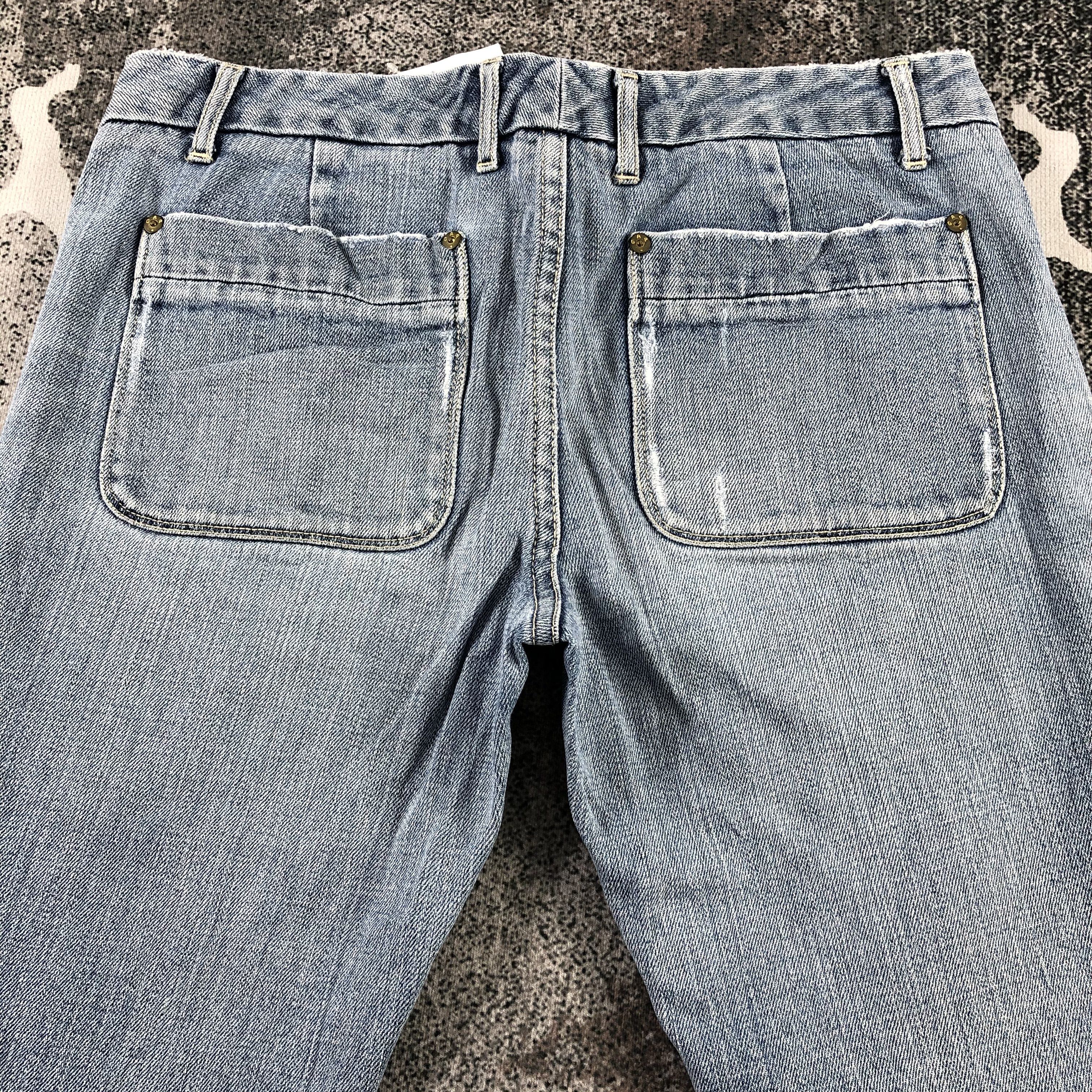 Gap GAP Bush Pants Medium Wash Flare Denim KJ1321 Size US 30 / EU 46 - 4 Thumbnail