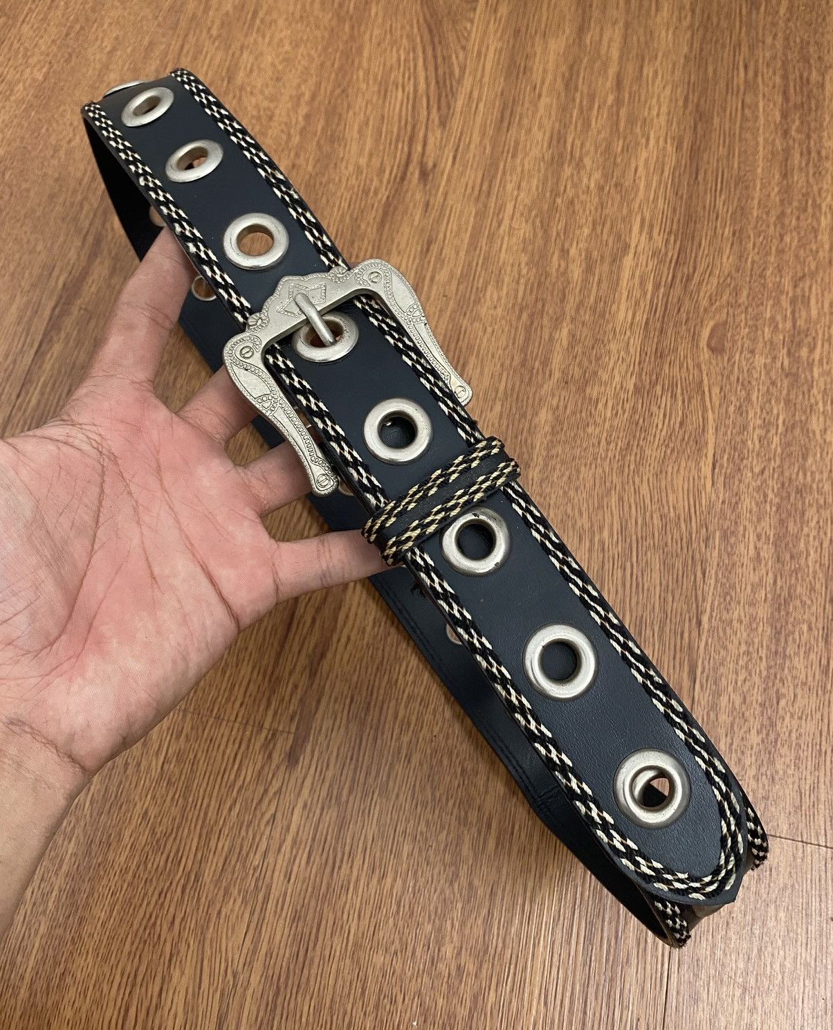 If Six Was Nine Ringer stitched black belt Size ONE SIZE - 3 Thumbnail
