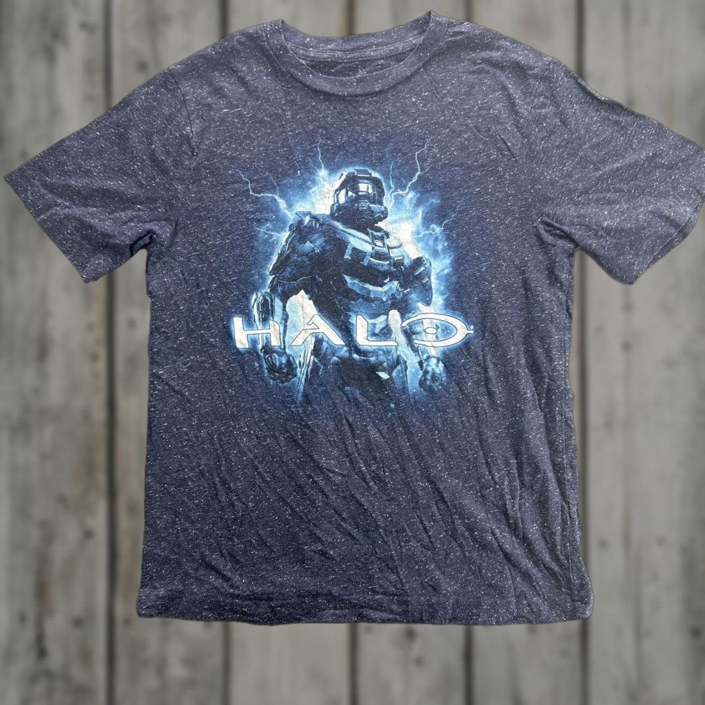 Vintage Halo Shirt Mens XL Blue Graphic Tee Xbox Master Chief Video Game Cotton Size US XL / EU 56 / 4 - 1 Thumbnail