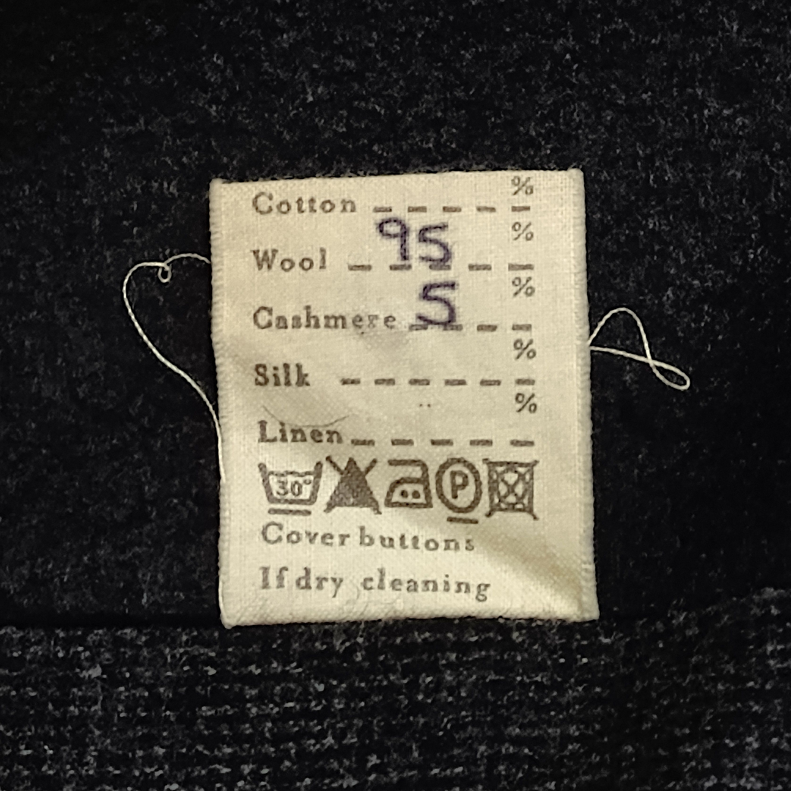 S.E.H. Kelly S.E.H. Kelly Charcoal Black Wool Cashmere Work Jacket Size US M / EU 48-50 / 2 - 3 Thumbnail